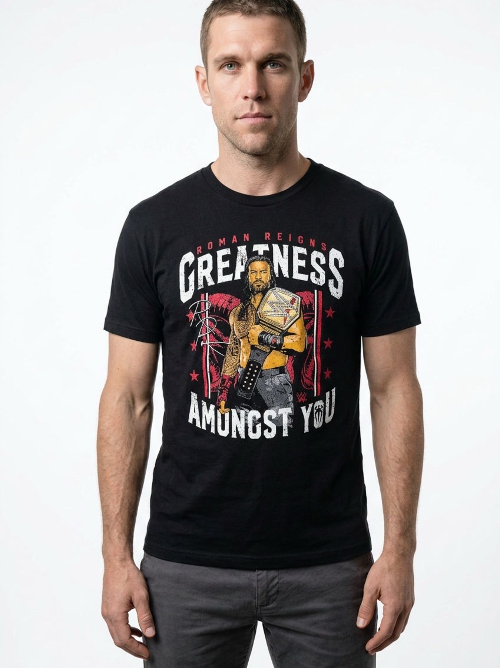500 LEVEL | NEW Roman Reigns 'Greatness Amongst You' Graphic Tee Unisex Size XL